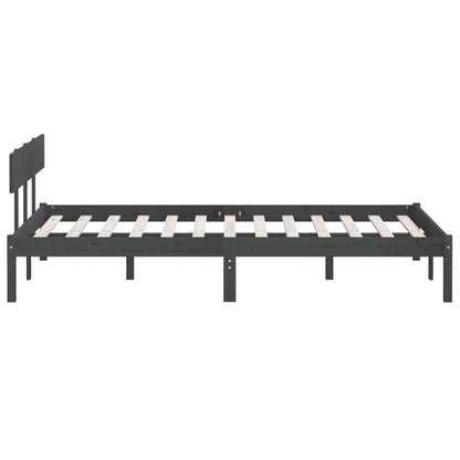 Grey Solid Wood Bed Frame - Small Double, Stylish & Durable