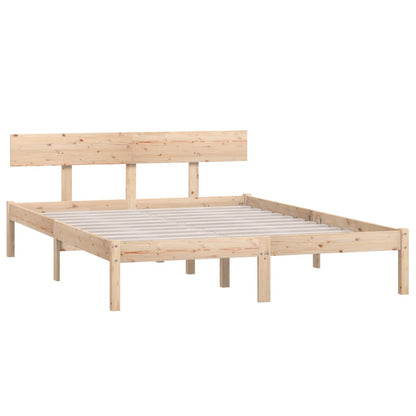 Solid Wood Bed Frame 140x190 cm - Durable & Stylish Design