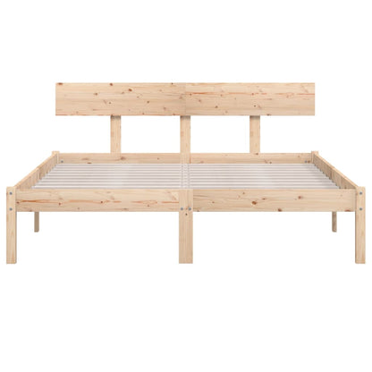 Solid Wood Bed Frame 140x190 cm - Durable & Stylish Design