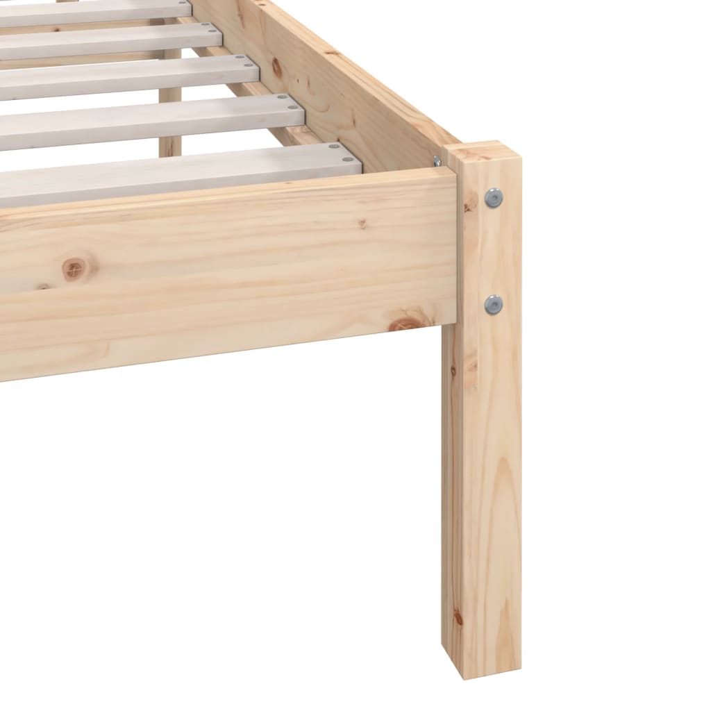 Solid Wood Bed Frame 140x190 cm - Durable & Stylish Design