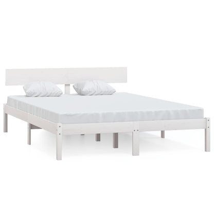 Solid Wood White Bed Frame 120x200 cm - Durable & Stylish
