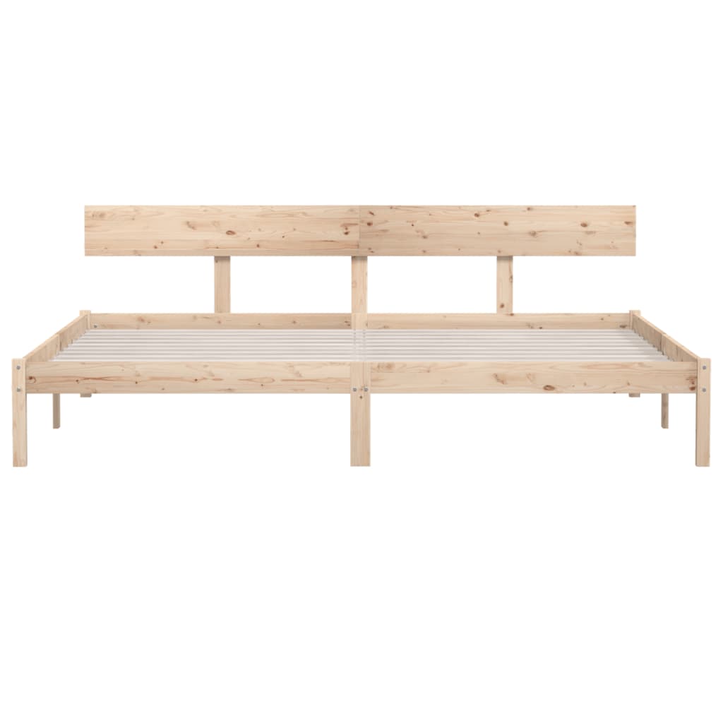 Solid Wood Super King Bed Frame - No Mattress Included