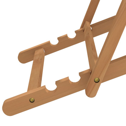 Teak Grey Folding Beach Chair - Solid Wood Comfort & Style