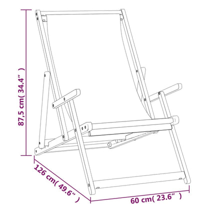 Teak Grey Folding Beach Chair - Solid Wood Comfort & Style