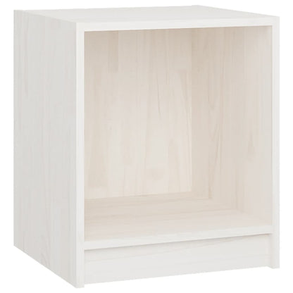 White Solid Pine Bedside Cabinets - 2 pcs, 35.5x33.5x41.5 cm