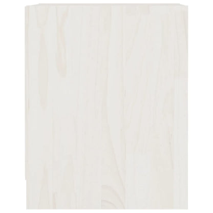 White Solid Pine Bedside Cabinets - 2 pcs, 35.5x33.5x41.5 cm