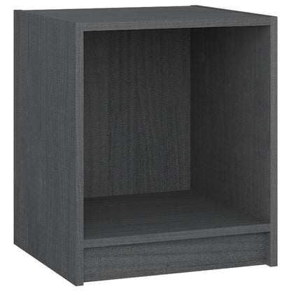 Solid Pinewood Bedside Cabinets 2pcs Grey 35.5x33.5x41.5 cm