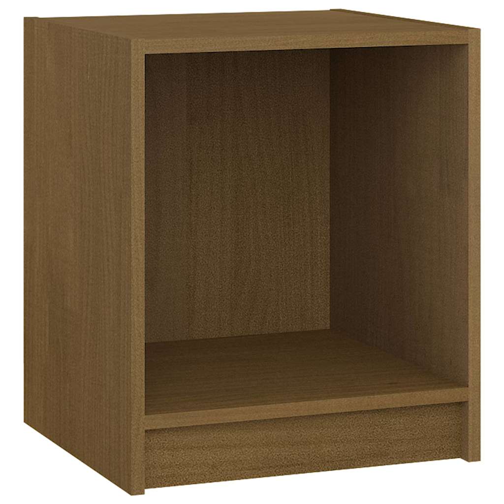 Solid Pinewood Bedside Cabinets, 2 Pcs, Honey Brown, 35.5x33.5x41.5 cm
