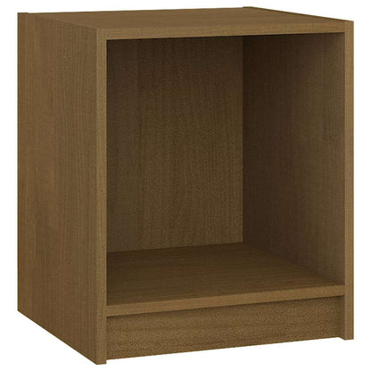 Solid Pinewood Bedside Cabinets, 2 Pcs, Honey Brown, 35.5x33.5x41.5 cm
