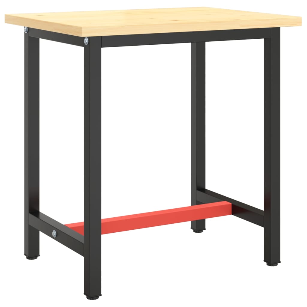 Dual-Tone Metal Work Bench Frame, Black & Red, 70x50x79 cm