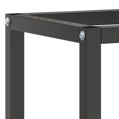 Metal Work Bench Frame: Matte Black & Red, 140x50x79 cm