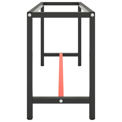 Sleek Metal Work Bench Frame 170x50x79 cm - Matte Black & Red