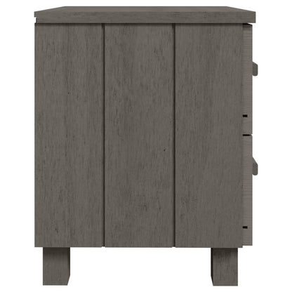 Solid Pinewood Bedside Cabinet HAMAR Light Grey 40x35x44.5 cm