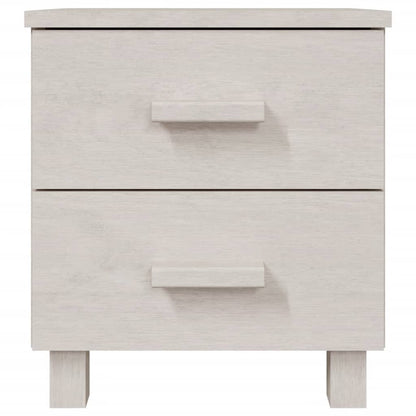 Solid Wood Bedside Cabinets, White HAMAR 2 pcs, 40x35x44.5 cm