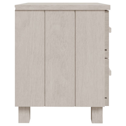 Solid Wood Bedside Cabinets, White HAMAR 2 pcs, 40x35x44.5 cm