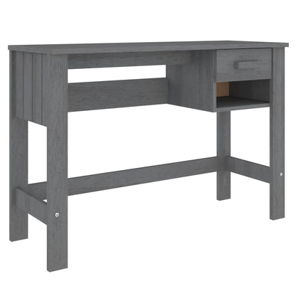 HAMAR Solid Wood Desk - Dark Grey, 110x40x75 cm Pine Wood