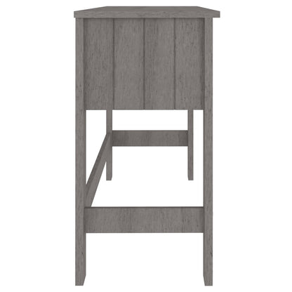 Solid Wood Pine Desk HAMAR, Light Grey, 110x40x75 cm