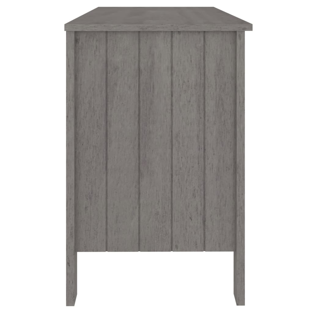 Solid Wood Pine Desk HAMAR - Light Grey, 113x50x75 cm