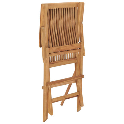 8-Piece Folding Garden Chairs, Solid Teak Wood, Durable & Stylish