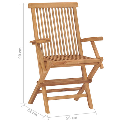 8-Piece Folding Garden Chairs, Solid Teak Wood, Durable & Stylish