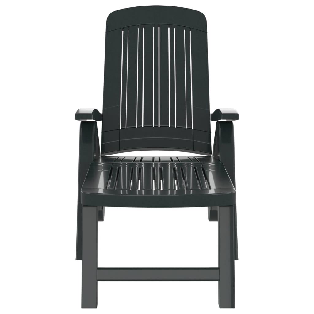 Green Polypropylene Folding Sun Lounger - Durable & Stylish Relaxation