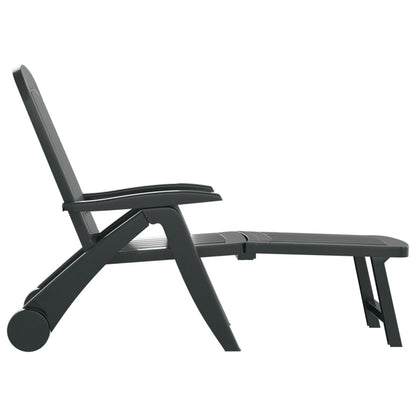Green Polypropylene Folding Sun Lounger - Durable & Stylish Relaxation