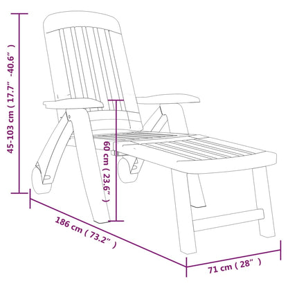Green Polypropylene Folding Sun Lounger - Durable & Stylish Relaxation