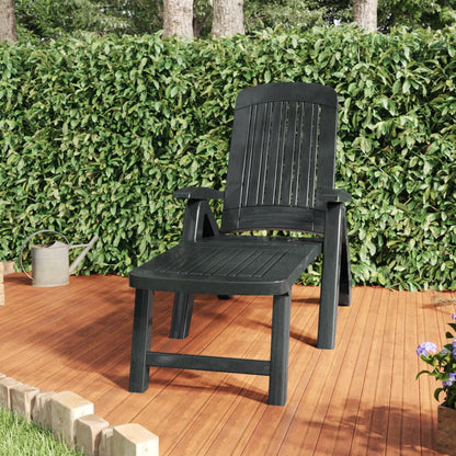 Green Polypropylene Folding Sun Lounger - Durable & Stylish Relaxation