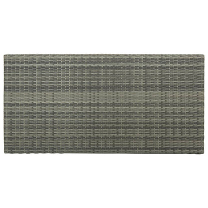 5 Piece Garden Bar Set with Cushions Poly Rattan Grey