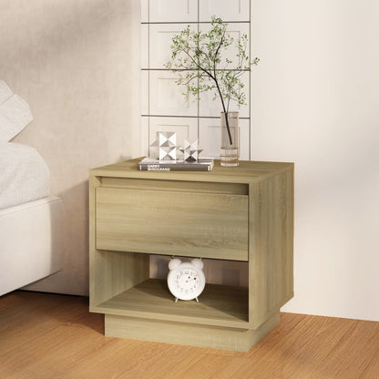 Sonoma Oak Bedside Cabinets 2pcs, 45x34x44 cm, Engineered Wood