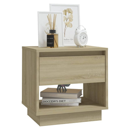Sonoma Oak Bedside Cabinets 2pcs, 45x34x44 cm, Engineered Wood