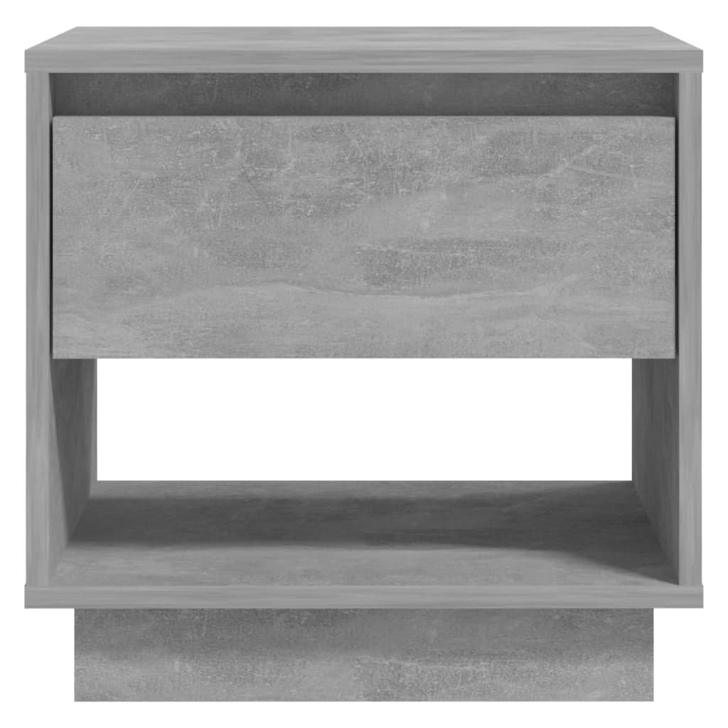 Concrete Grey Engineered Wood Bedside Cabinet 45x34x44 cm
