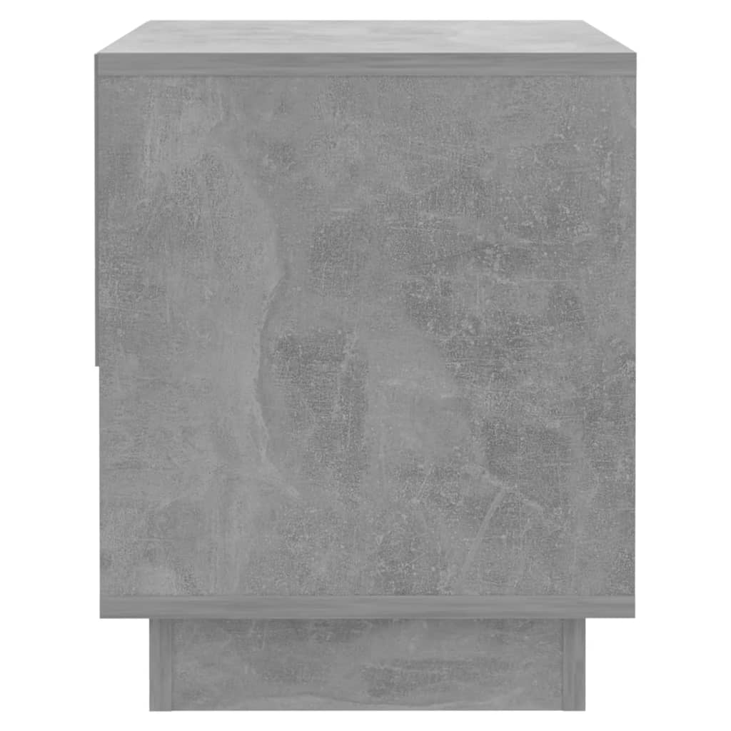 Concrete Grey Engineered Wood Bedside Cabinet 45x34x44 cm