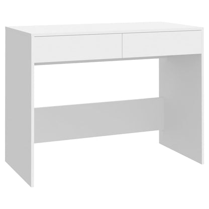 Sleek White Engineered Wood Desk 101x50x76.5 cm