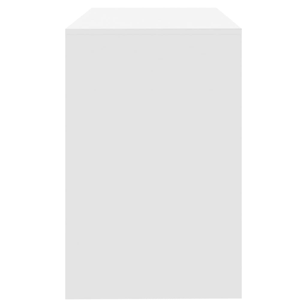 Sleek White Engineered Wood Desk 101x50x76.5 cm
