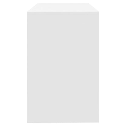 Sleek White Engineered Wood Desk 101x50x76.5 cm