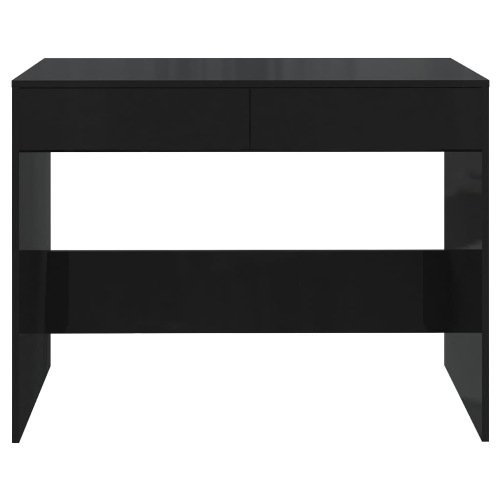 Sleek Black Desk, 101x50x76.5 cm, Engineered Wood, Modern Design