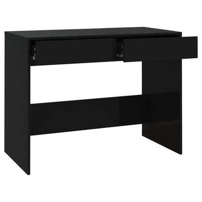 Sleek Black Desk, 101x50x76.5 cm, Engineered Wood, Modern Design