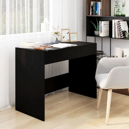 Sleek Black Desk, 101x50x76.5 cm, Engineered Wood, Modern Design