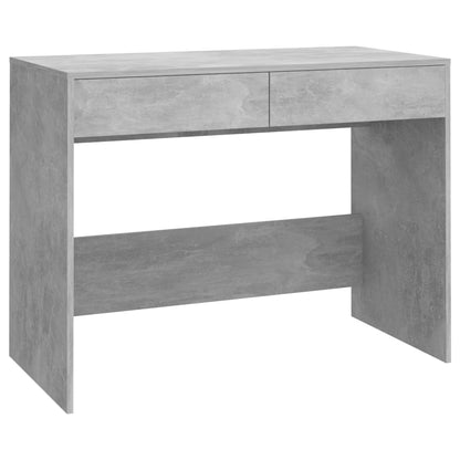 Concrete Grey Desk, 101x50x76.5 cm, Engineered Wood
