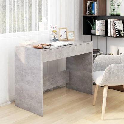 Concrete Grey Desk, 101x50x76.5 cm, Engineered Wood