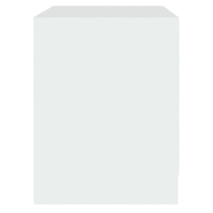 Elegant White Bedside Cabinets Set of 2 - Engineered Wood