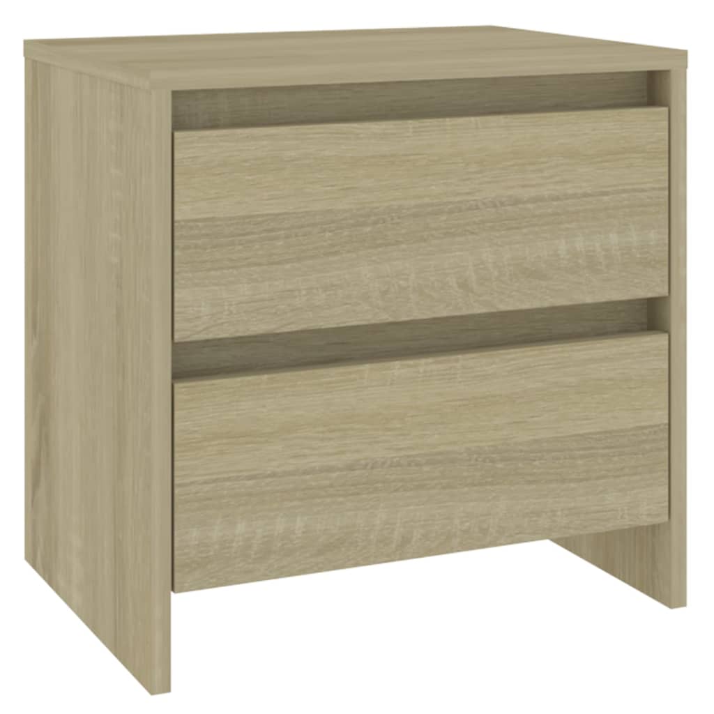 Sonoma Oak Bedside Cabinets - 2 Pcs, Engineered Wood, 45x34.5x44.5 cm