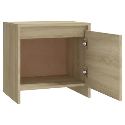 Sonoma Oak Bedside Cabinet 45x34x44.5 cm - Durable Engineered Wood