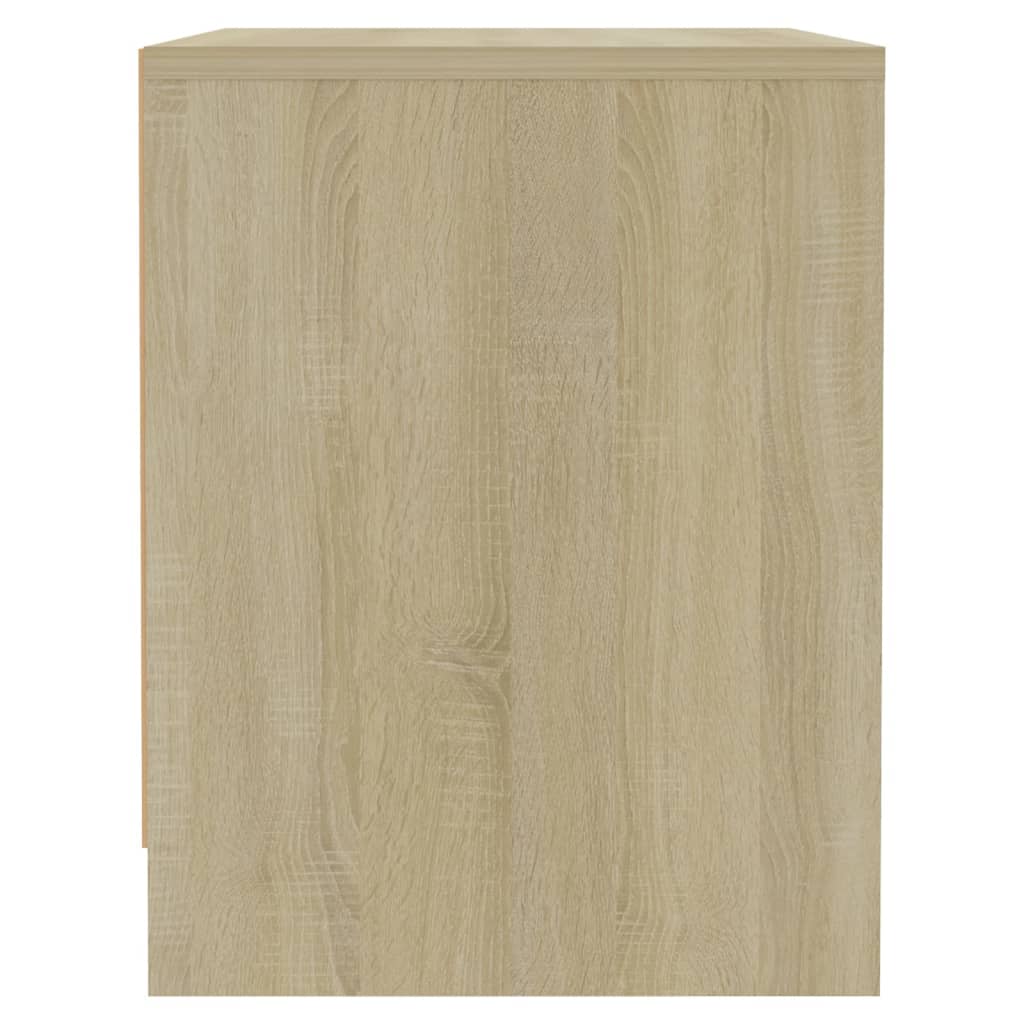 Sonoma Oak Bedside Cabinet 45x34x44.5 cm - Durable Engineered Wood
