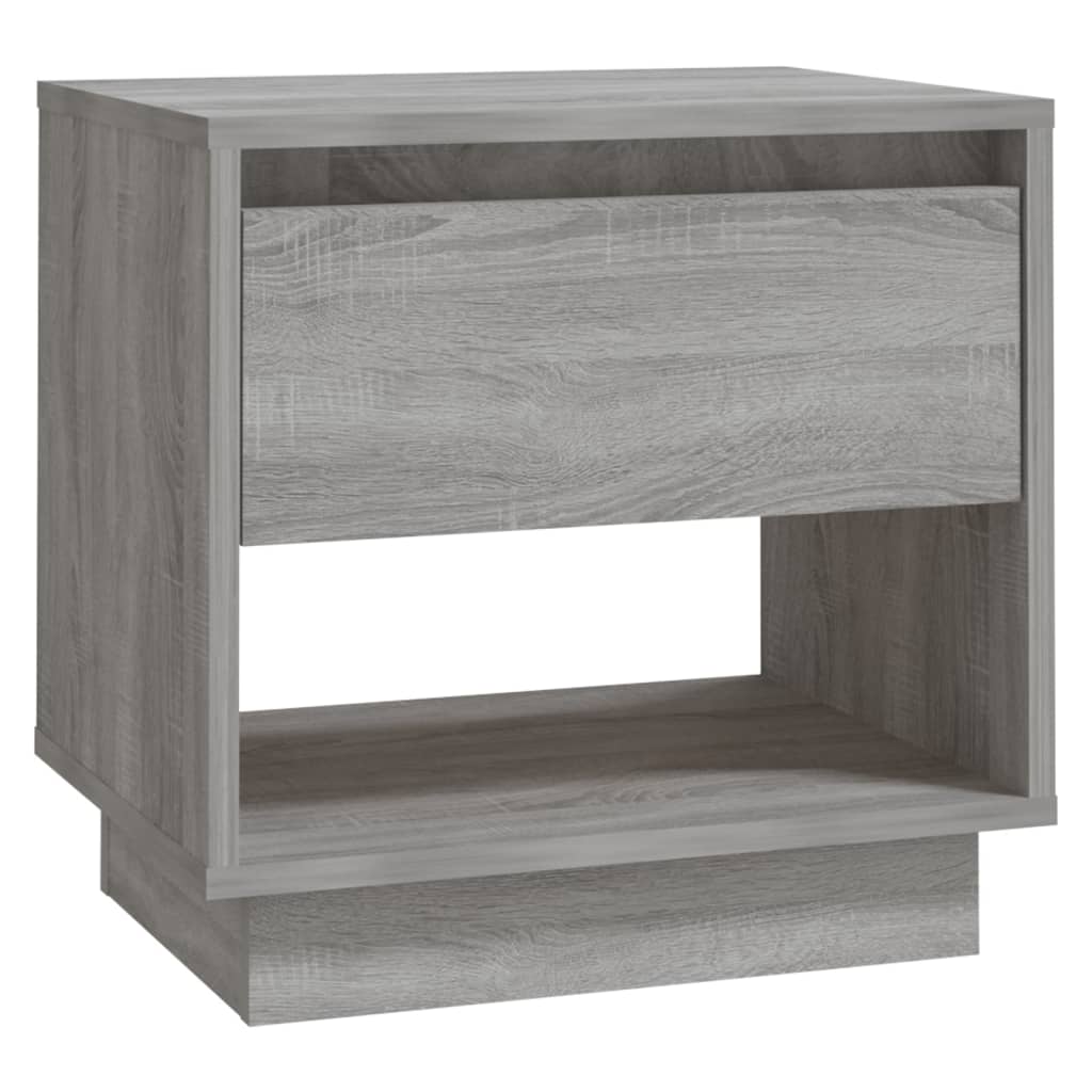 Grey Sonoma Bedside Cabinets Set - 2 Pcs, Engineered Wood, 45x34x44 cm
