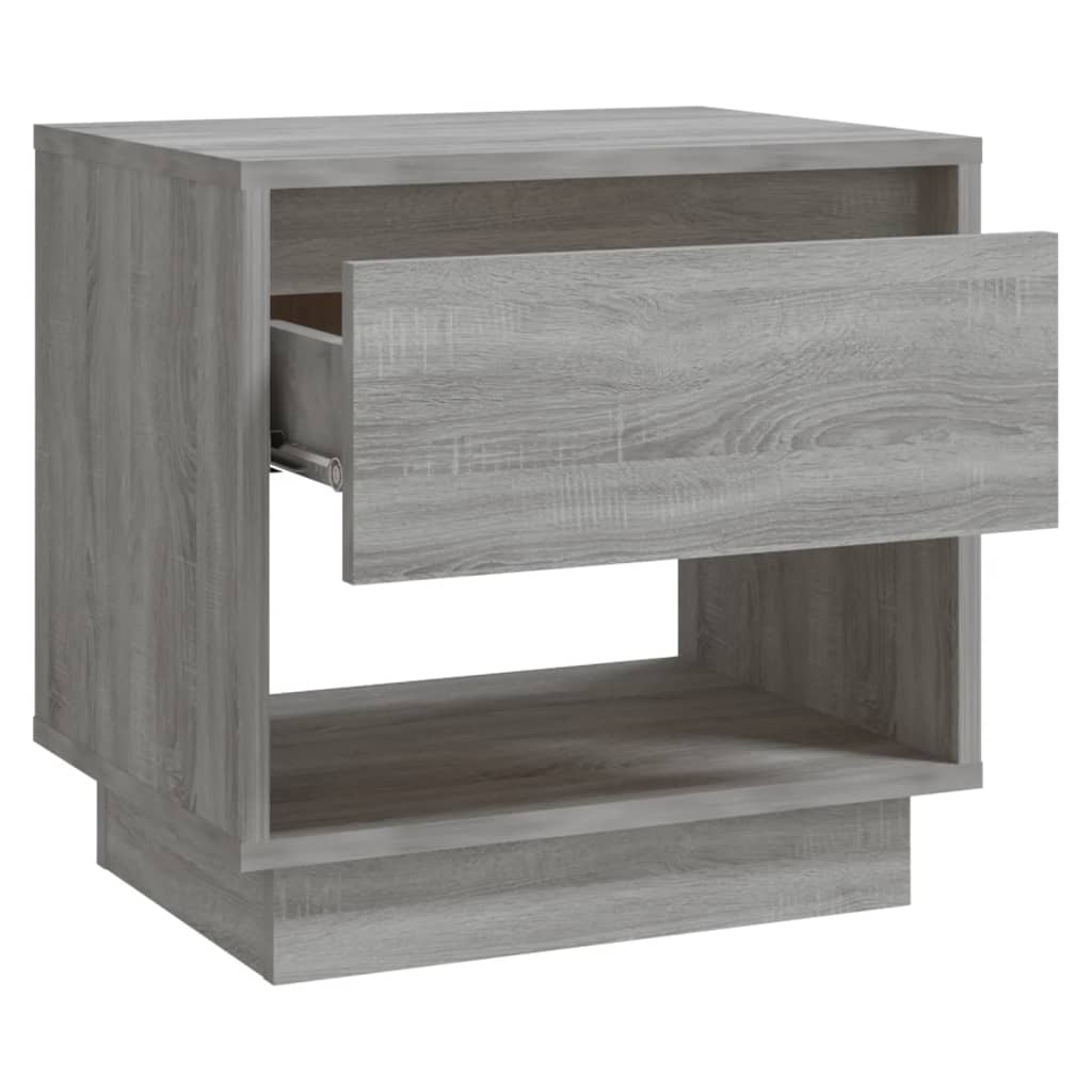Grey Sonoma Bedside Cabinets Set - 2 Pcs, Engineered Wood, 45x34x44 cm