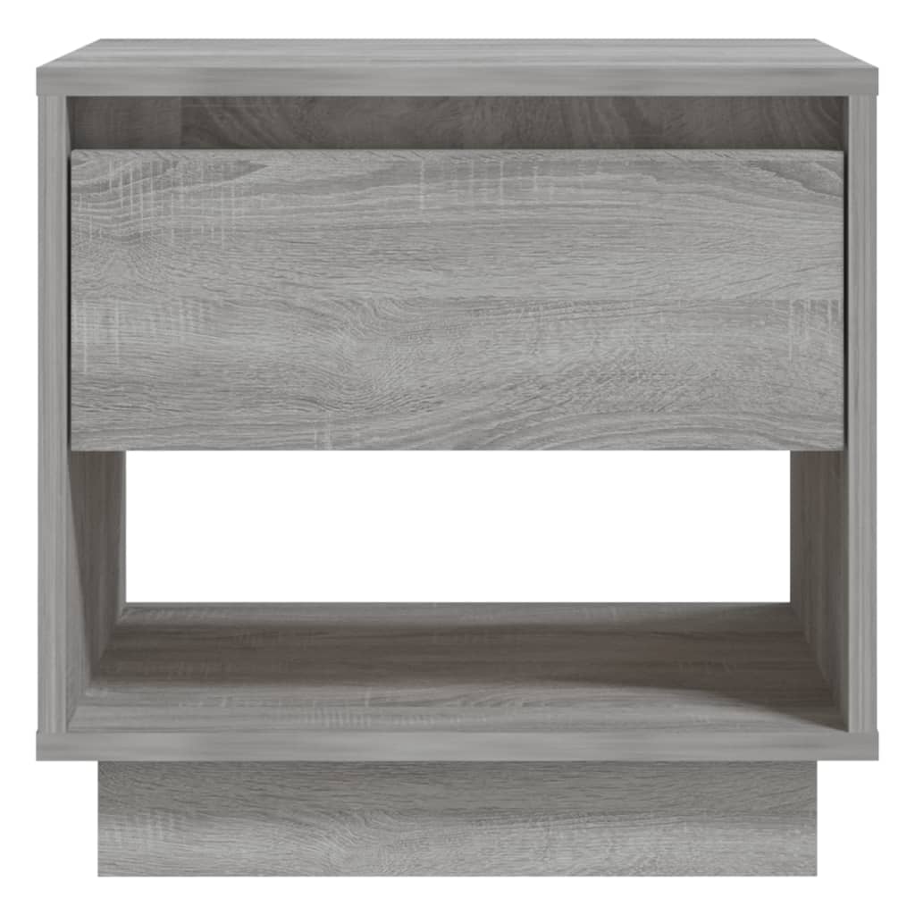 Grey Sonoma Bedside Cabinets Set - 2 Pcs, Engineered Wood, 45x34x44 cm
