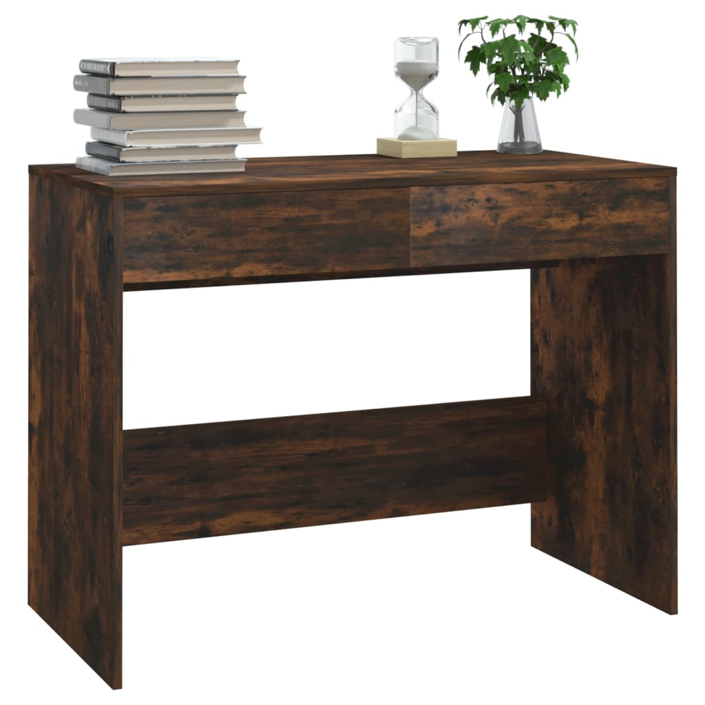 Smoked Oak Desk - 101x50x76.5 cm, Engineered Wood