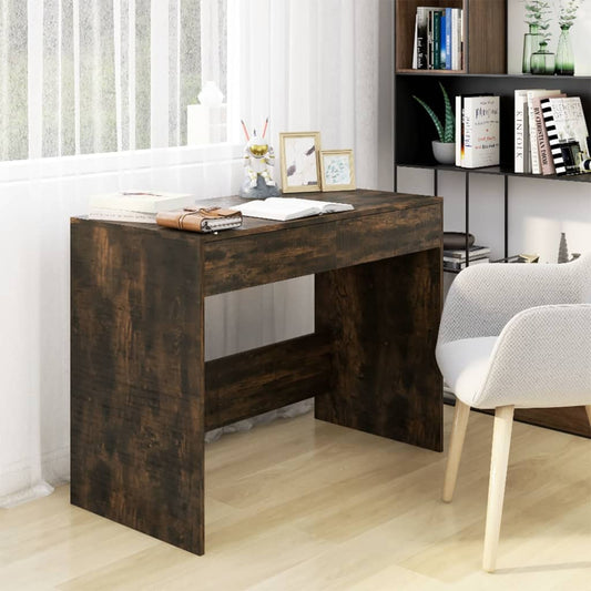 Smoked Oak Desk - 101x50x76.5 cm, Engineered Wood